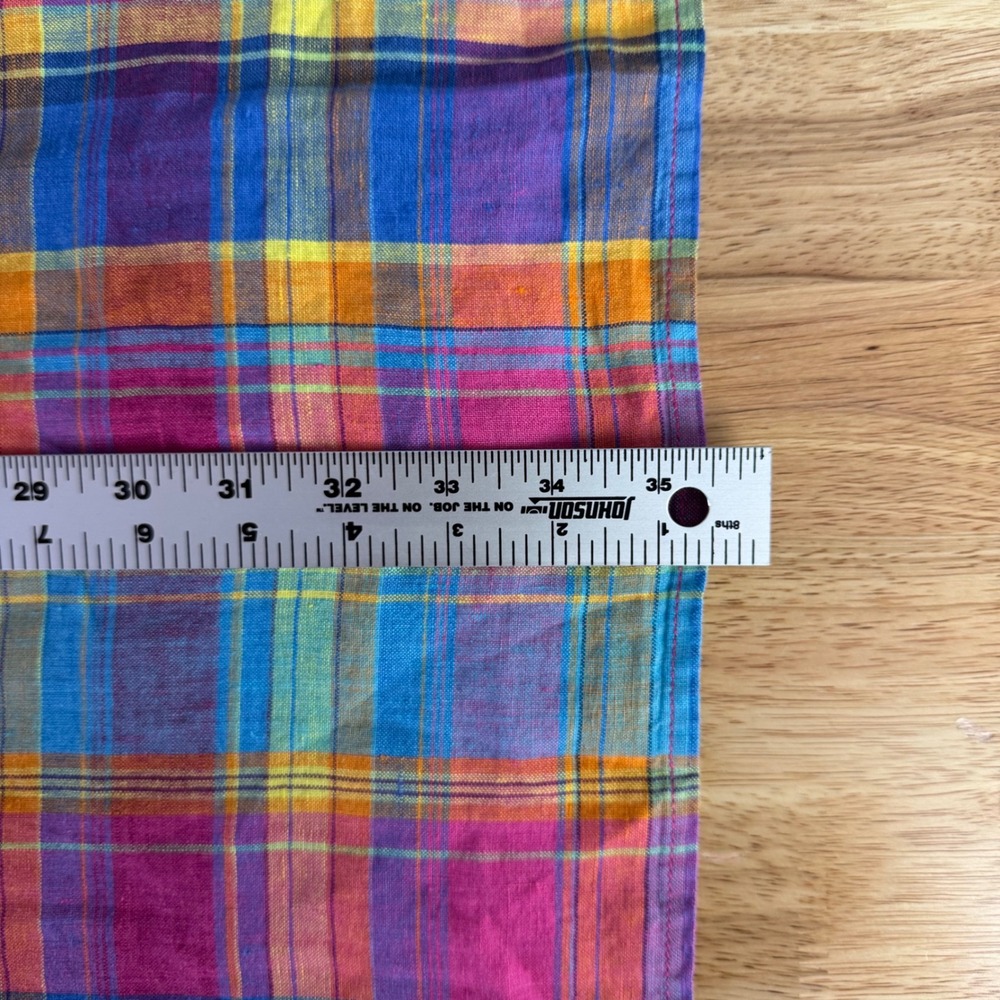 Tommy‎ Bahama Mens XXXL Colorful Plaid Linen Long Sleeve Button Up Shirt Coastal - Picture 8 of 8